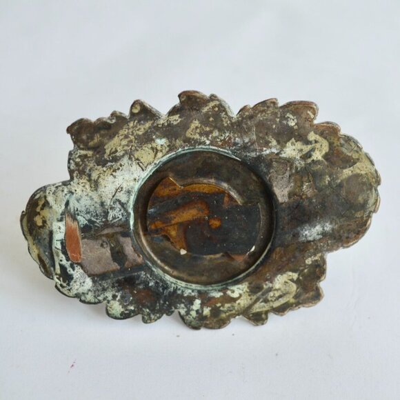 Vintage Silver Plate? Tureen Handle Ornate Metal Covered Soup Dish - Picture 6 of 7